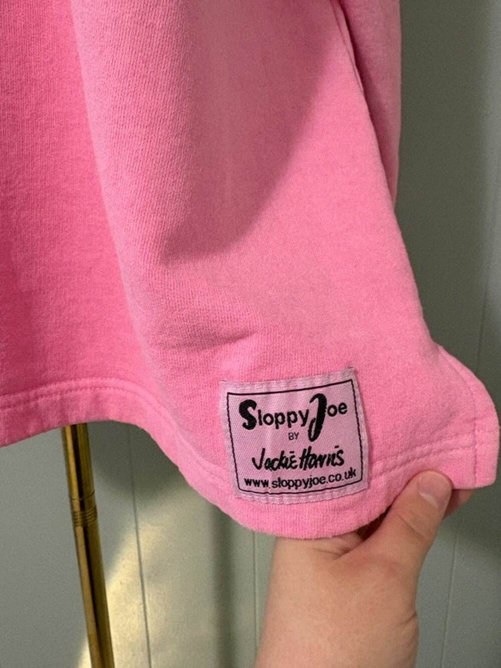 Sloppy Joe Collar 02 Sweatshirt Candy Pink Organic Cotton Oversized Size 2 M-L - Picture 4 of 11
